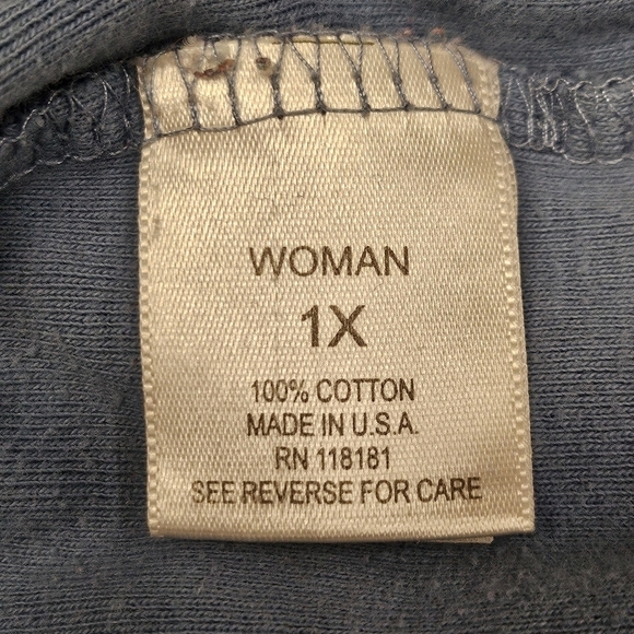 Dress Barn Vintage Roses Floral Embellished 100% Cotton Pullover Top Sz 1X - Picture 7 of 7